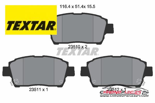 Achat de TEXTAR 2351002 Kit de plaquettes de frein, frein à disque pas chères