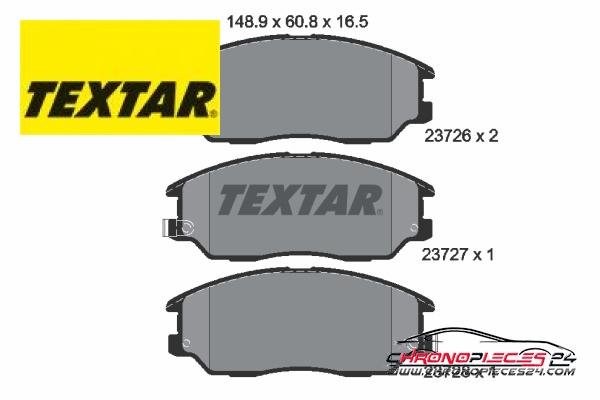 Achat de TEXTAR 2372601 Kit de plaquettes de frein, frein à disque pas chères