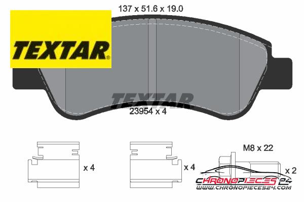 Achat de TEXTAR 2395401 Kit de plaquettes de frein, frein à disque pas chères