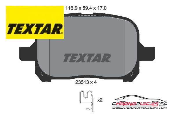 Achat de TEXTAR 2351302 Kit de plaquettes de frein, frein à disque pas chères