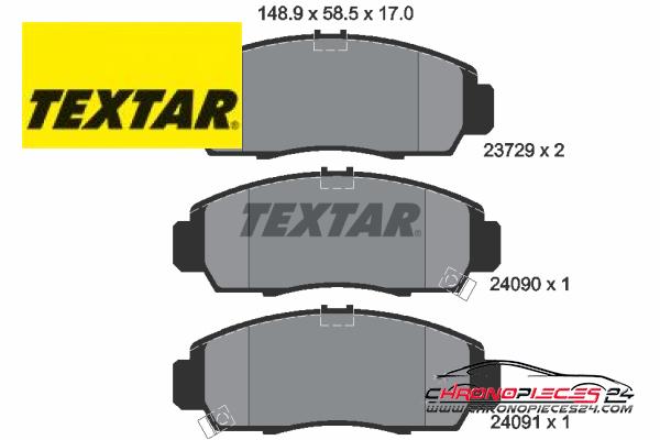 Achat de TEXTAR 2372901 Kit de plaquettes de frein, frein à disque pas chères