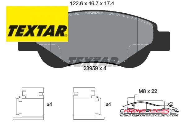 Achat de TEXTAR 2395901 Kit de plaquettes de frein, frein à disque pas chères