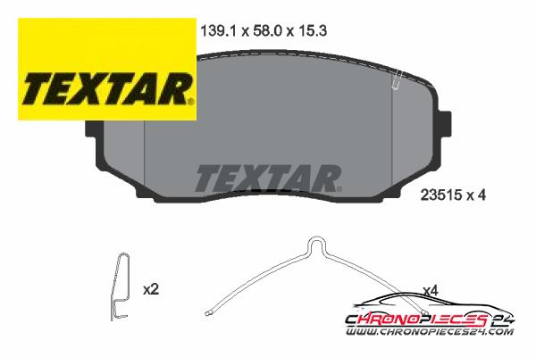 Achat de TEXTAR 2351505 Kit de plaquettes de frein, frein à disque pas chères