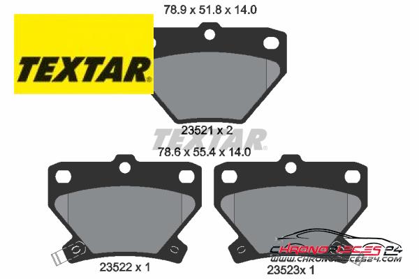 Achat de TEXTAR 2352101 Kit de plaquettes de frein, frein à disque pas chères