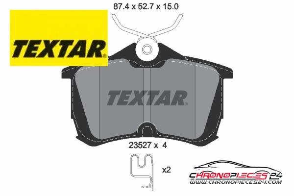 Achat de TEXTAR 2352701 Kit de plaquettes de frein, frein à disque pas chères