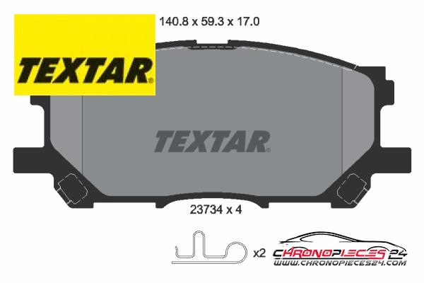 Achat de TEXTAR 2373401 Kit de plaquettes de frein, frein à disque pas chères