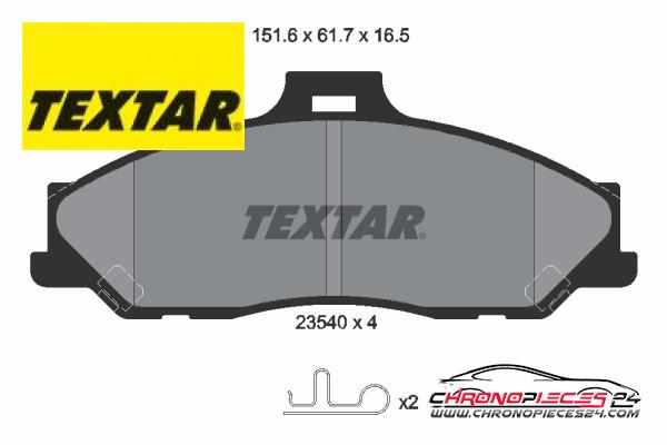 Achat de TEXTAR 2354001 Kit de plaquettes de frein, frein à disque pas chères