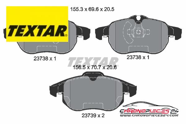 Achat de TEXTAR 2373807 Kit de plaquettes de frein, frein à disque pas chères