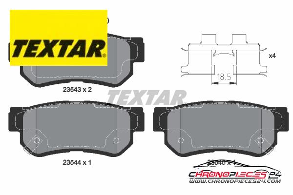 Achat de TEXTAR 2354301 Kit de plaquettes de frein, frein à disque pas chères