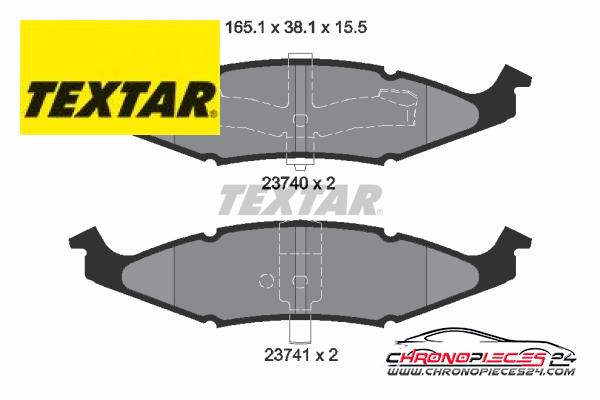 Achat de TEXTAR 2374001 Kit de plaquettes de frein, frein à disque pas chères