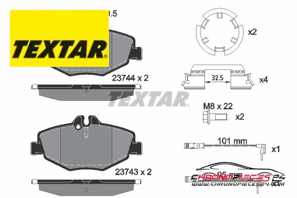 Achat de TEXTAR 2374303 Kit de plaquettes de frein, frein à disque pas chères