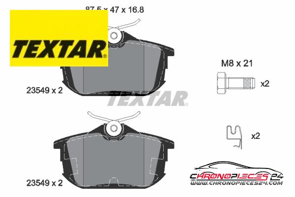 Achat de TEXTAR 2354901 Kit de plaquettes de frein, frein à disque pas chères