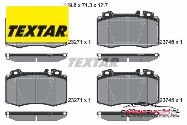 Achat de TEXTAR 2374502 Kit de plaquettes de frein, frein à disque pas chères