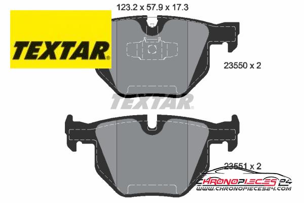 Achat de TEXTAR 2355001 Kit de plaquettes de frein, frein à disque pas chères