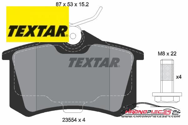 Achat de TEXTAR 2355401 Kit de plaquettes de frein, frein à disque pas chères