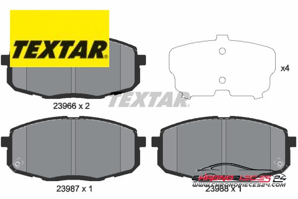 Achat de TEXTAR 2396601 Kit de plaquettes de frein, frein à disque pas chères