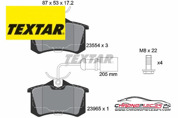 Achat de TEXTAR 2355403 Kit de plaquettes de frein, frein à disque pas chères