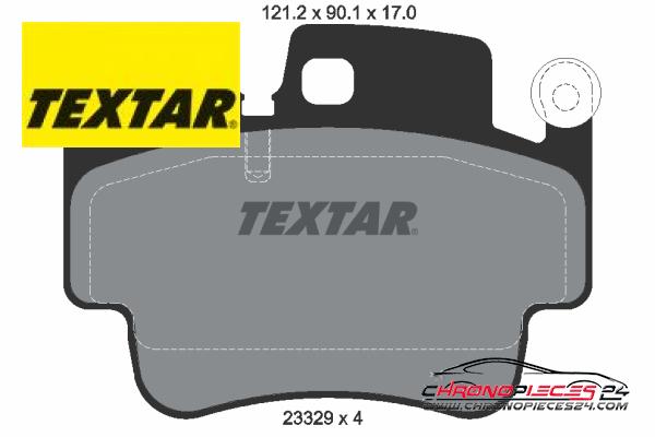 Achat de TEXTAR 2332902 Kit de plaquettes de frein, frein à disque pas chères