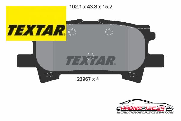 Achat de TEXTAR 2396701 Kit de plaquettes de frein, frein à disque pas chères