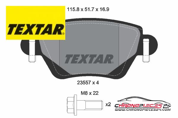 Achat de TEXTAR 2355702 Kit de plaquettes de frein, frein à disque pas chères