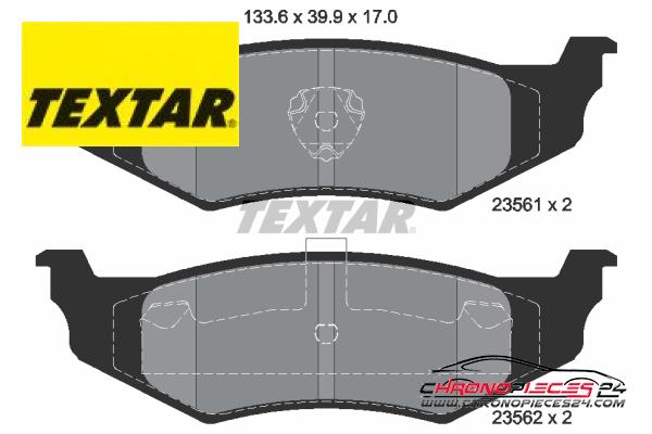 Achat de TEXTAR 2356102 Kit de plaquettes de frein, frein à disque pas chères