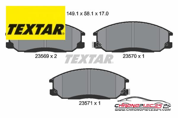 Achat de TEXTAR 2356901 Kit de plaquettes de frein, frein à disque pas chères