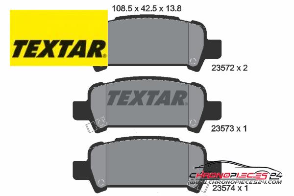 Achat de TEXTAR 2357202 Kit de plaquettes de frein, frein à disque pas chères