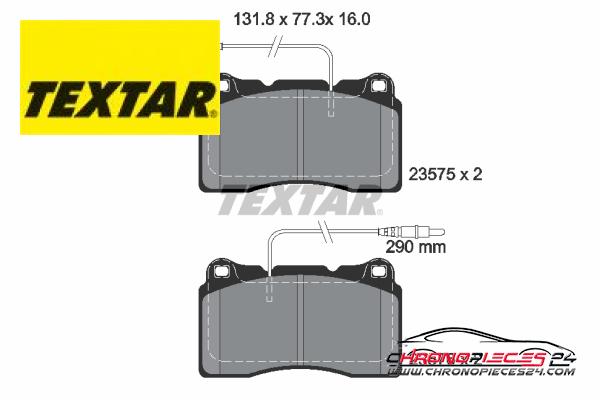 Achat de TEXTAR 2357501 Kit de plaquettes de frein, frein à disque pas chères