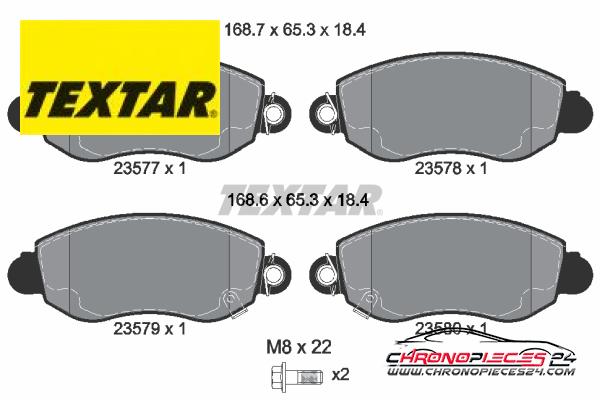 Achat de TEXTAR 2357701 Kit de plaquettes de frein, frein à disque pas chères