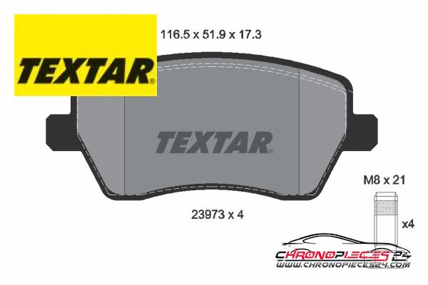 Achat de TEXTAR 2397301 Kit de plaquettes de frein, frein à disque pas chères