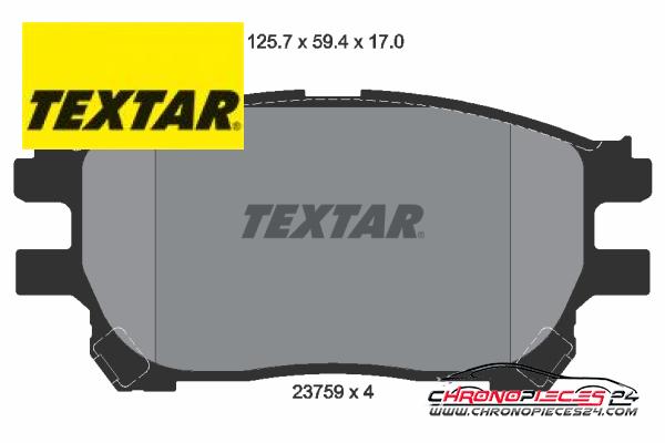 Achat de TEXTAR 2375901 Kit de plaquettes de frein, frein à disque pas chères