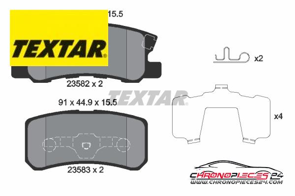 Achat de TEXTAR 2358202 Kit de plaquettes de frein, frein à disque pas chères