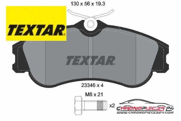 Achat de TEXTAR 2334602 Kit de plaquettes de frein, frein à disque pas chères