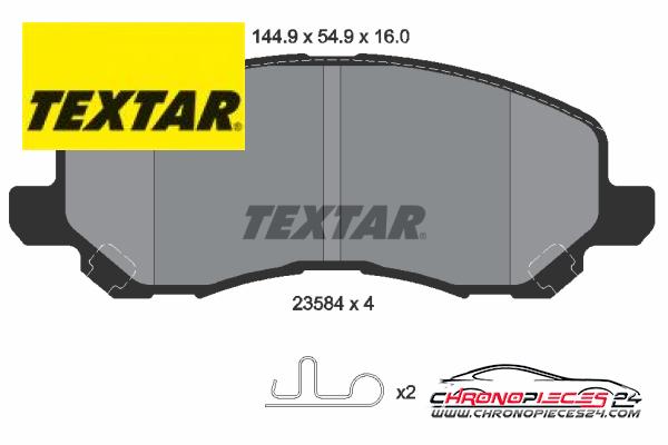 Achat de TEXTAR 2358401 Kit de plaquettes de frein, frein à disque pas chères