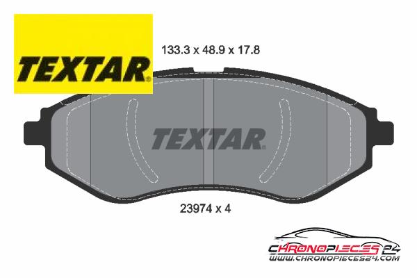 Achat de TEXTAR 2397401 Kit de plaquettes de frein, frein à disque pas chères