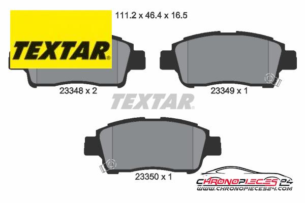 Achat de TEXTAR 2334803 Kit de plaquettes de frein, frein à disque pas chères