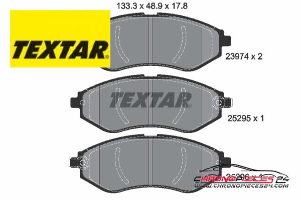 Achat de TEXTAR 2397406 Kit de plaquettes de frein, frein à disque pas chères