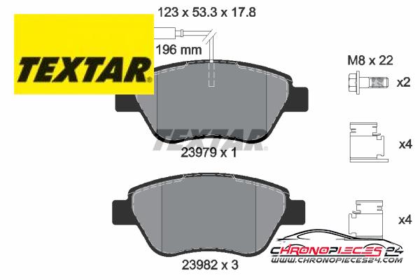 Achat de TEXTAR 2397903 Kit de plaquettes de frein, frein à disque pas chères