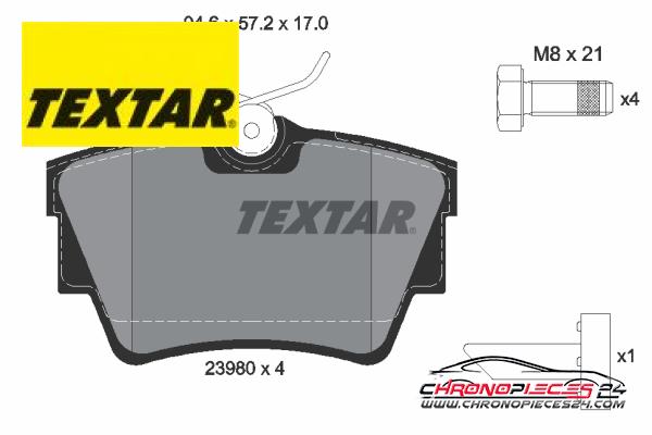 Achat de TEXTAR 2398001 Kit de plaquettes de frein, frein à disque pas chères