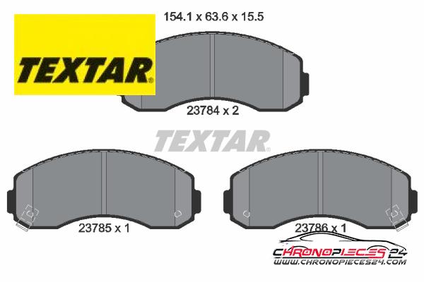 Achat de TEXTAR 2378401 Kit de plaquettes de frein, frein à disque pas chères