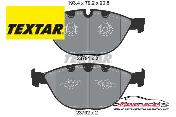 Achat de TEXTAR 2379101 Kit de plaquettes de frein, frein à disque pas chères