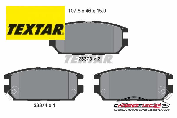 Achat de TEXTAR 2337301 Kit de plaquettes de frein, frein à disque pas chères