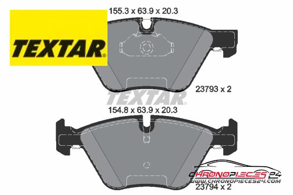 Achat de TEXTAR 2379301 Kit de plaquettes de frein, frein à disque pas chères