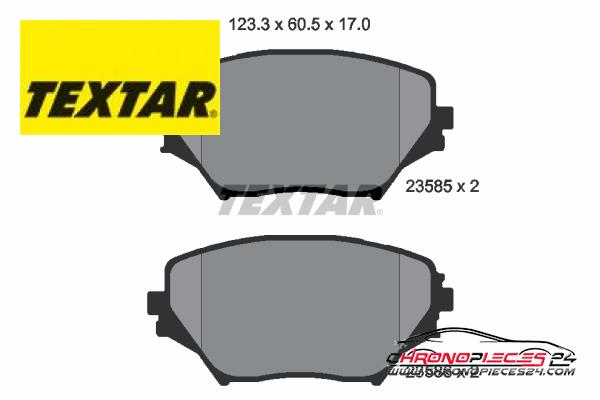 Achat de TEXTAR 2358501 Kit de plaquettes de frein, frein à disque pas chères