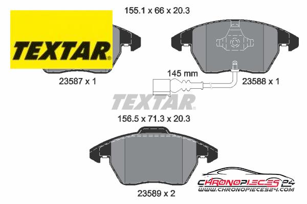 Achat de TEXTAR 2358701 Kit de plaquettes de frein, frein à disque pas chères