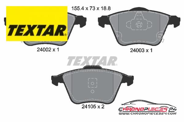 Achat de TEXTAR 2400201 Kit de plaquettes de frein, frein à disque pas chères