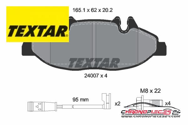 Achat de TEXTAR 2400701 Kit de plaquettes de frein, frein à disque pas chères