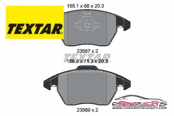 Achat de TEXTAR 2358782 Kit de plaquettes de frein, frein à disque pas chères