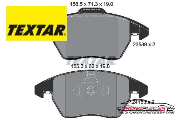 Achat de TEXTAR 2358901 Kit de plaquettes de frein, frein à disque pas chères