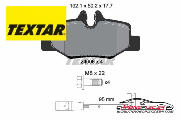 Achat de TEXTAR 2400801 Kit de plaquettes de frein, frein à disque pas chères